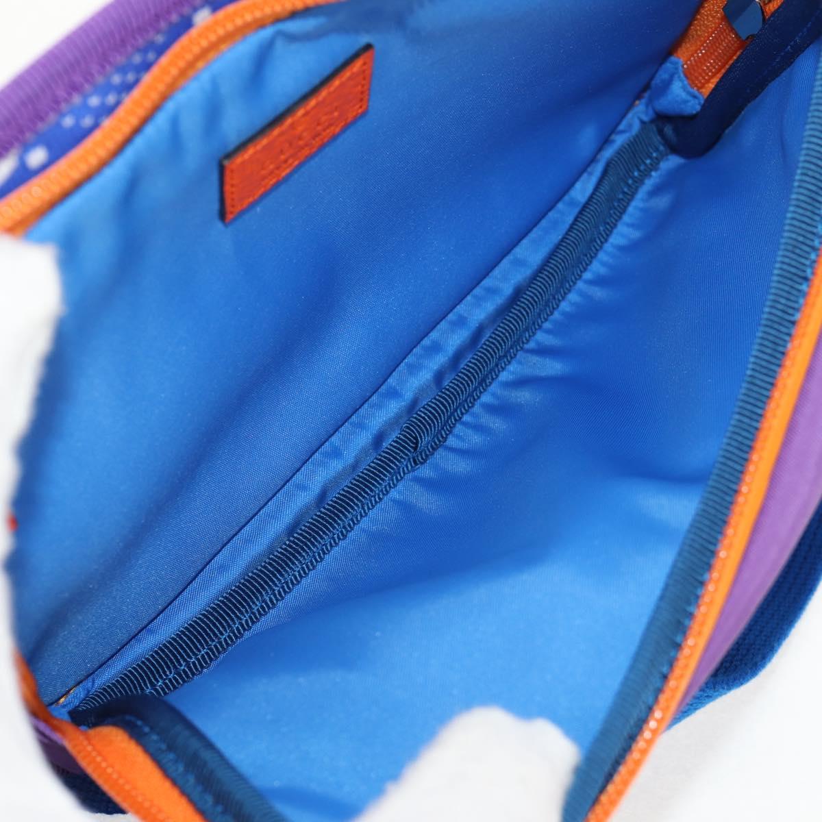 GUCCI Waist bag Nylon Blue Silver 752102 Auth BA8729V