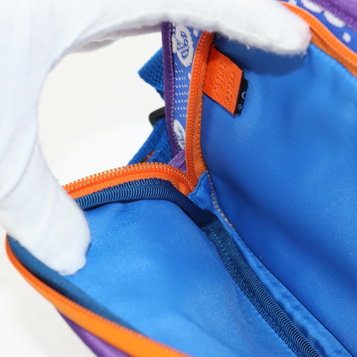 GUCCI Waist bag Nylon Blue Silver 752102 Auth BA8729V