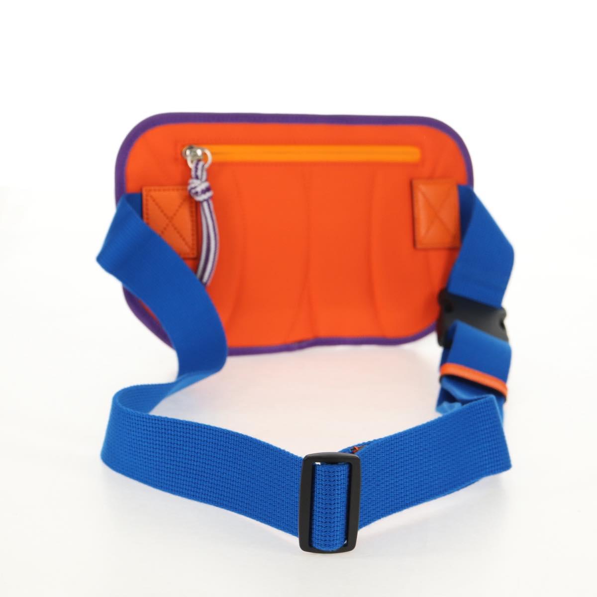 GUCCI Waist bag Nylon Blue Silver 752102 Auth BA8729V