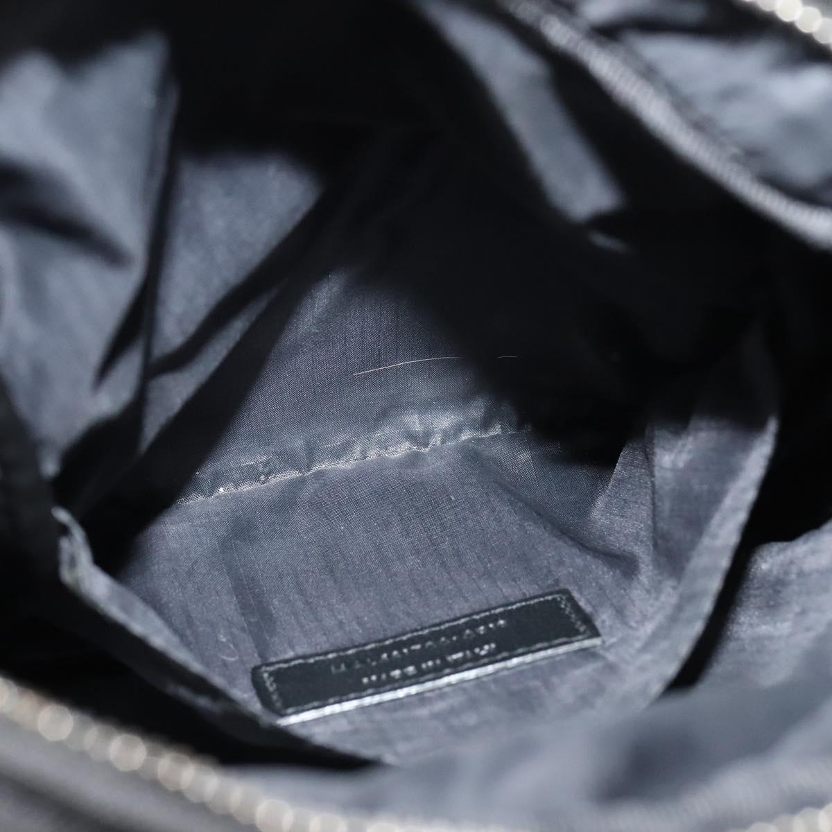 SAINT LAURENT Shoulder Bag Canvas Black Auth BA873