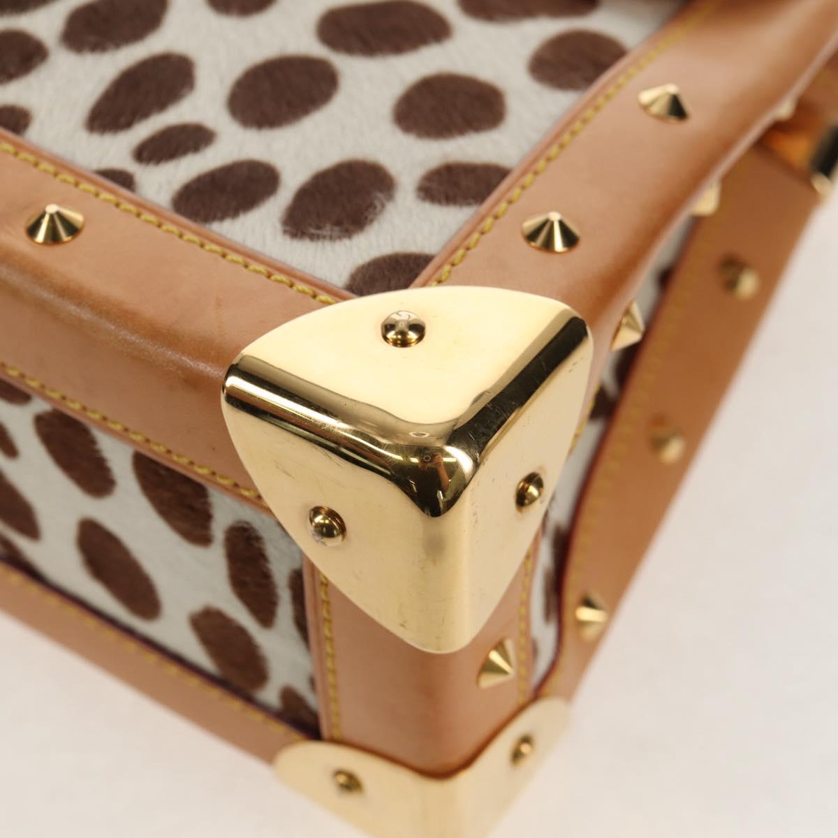 LOUIS VUITTON Multicolor Sac Dalmatian Hand Bag Black M92825 LV Auth BA8730SAV