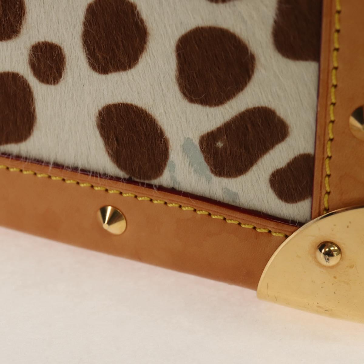 LOUIS VUITTON Multicolor Sac Dalmatian Hand Bag Black M92825 LV Auth BA8730SAV