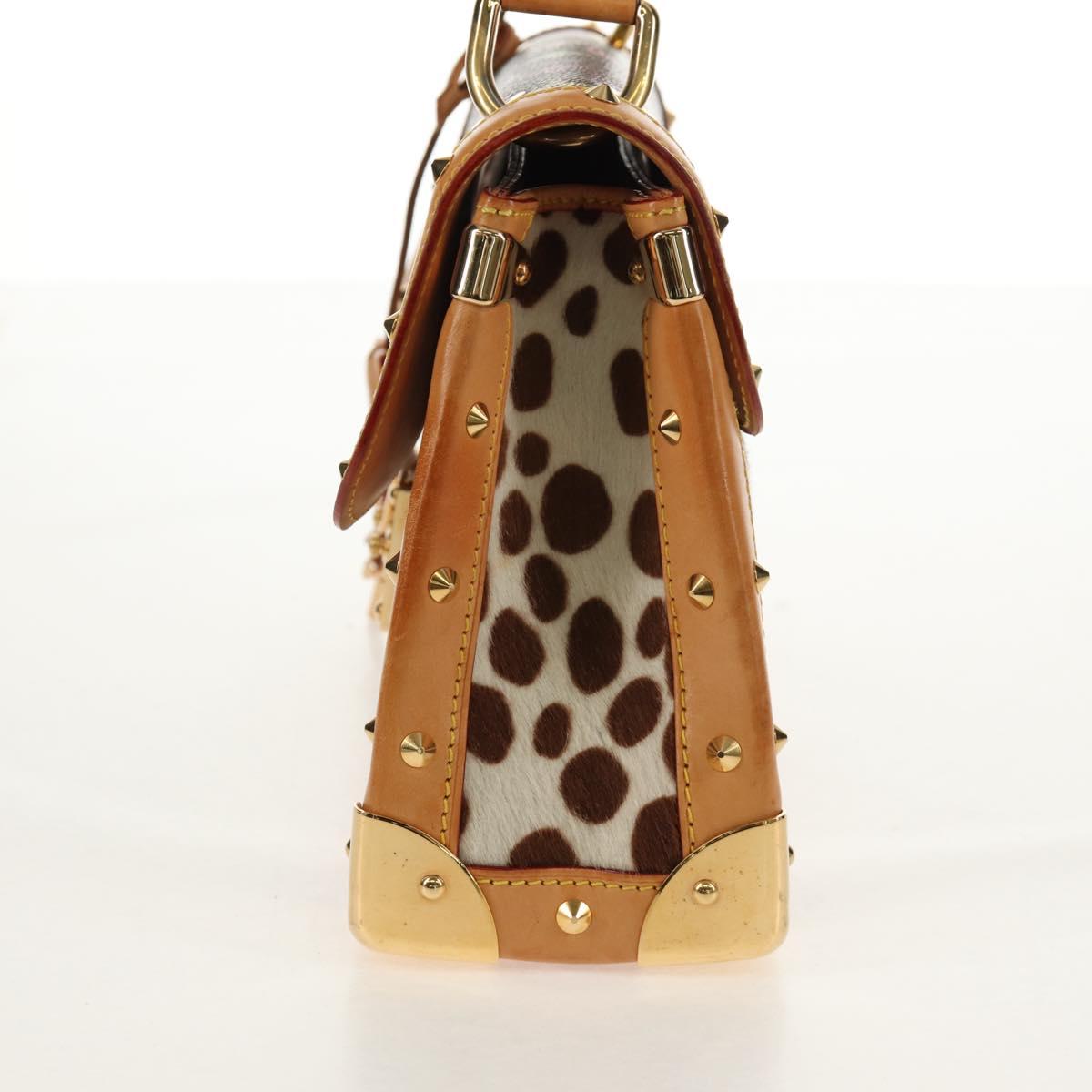 LOUIS VUITTON Multicolor Sac Dalmatian Hand Bag Black M92825 LV Auth BA8730SAV