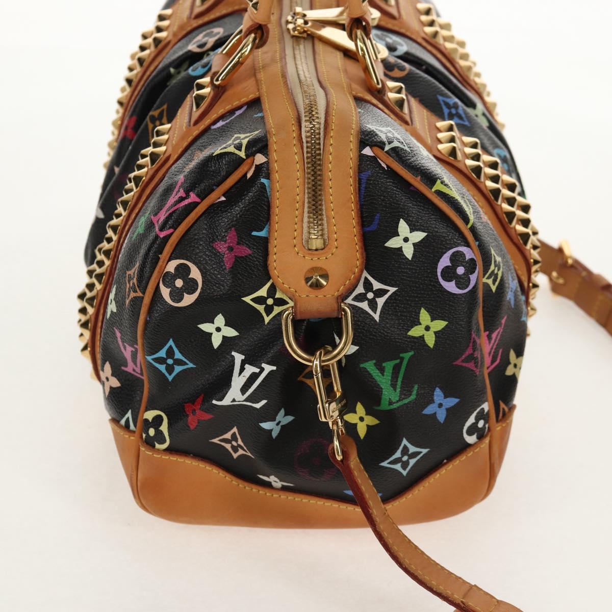 LOUIS VUITTON Monogram Multicolor Courtney MM Bag 2way Black M45642 Auth BA8731V