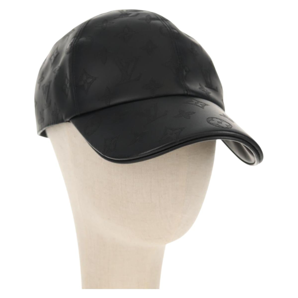 LOUIS VUITTON Monogram Shadow Cap Black M76581 LV Auth BA8732SAV