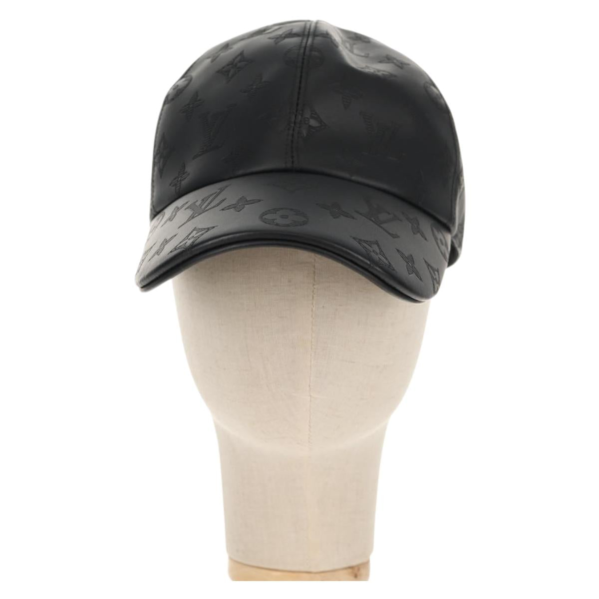 LOUIS VUITTON Monogram Shadow Cap Black M76581 LV Auth BA8732SAV
