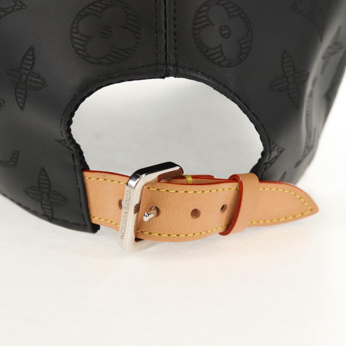 LOUIS VUITTON Monogram Shadow Cap Black M76581 LV Auth BA8732SAV