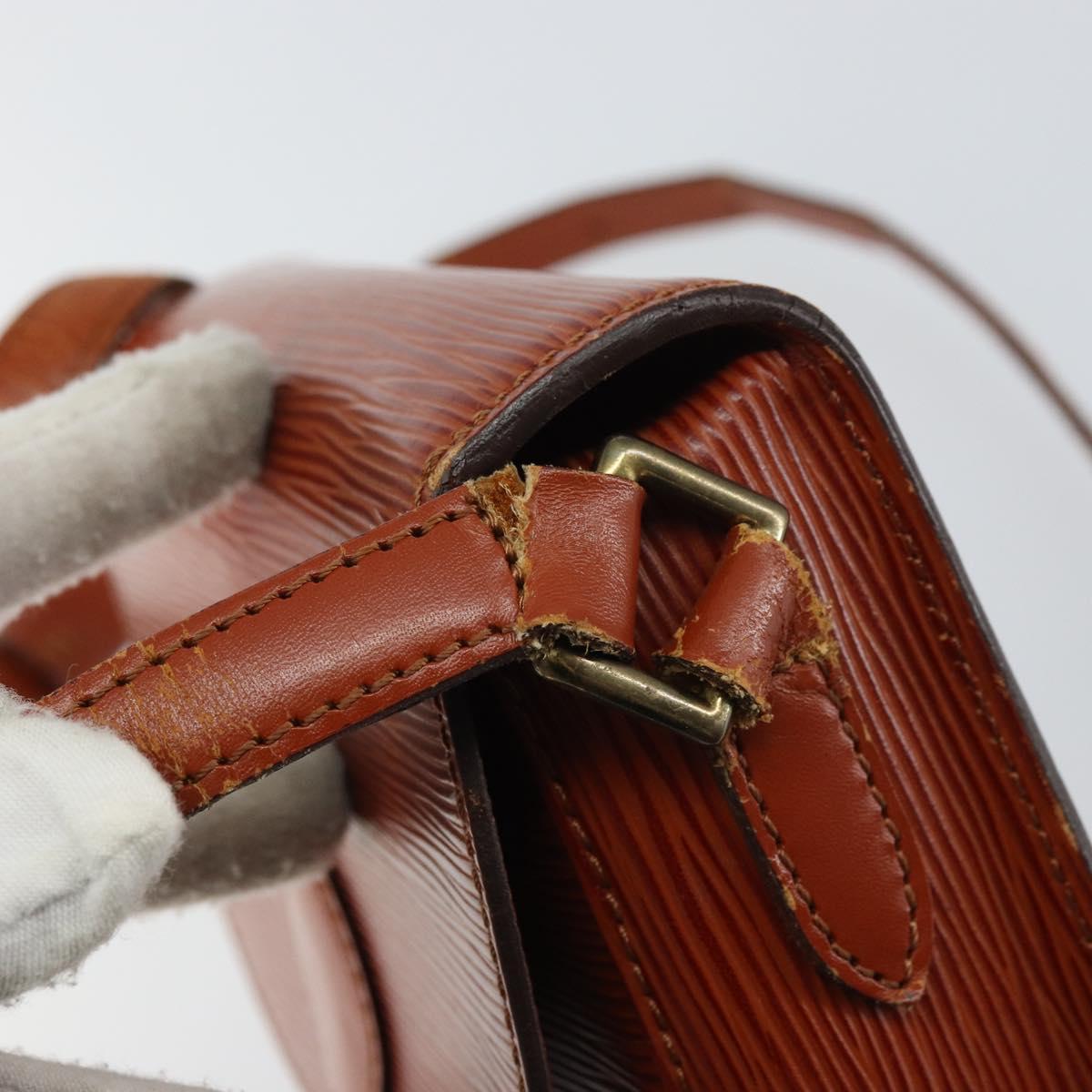 LOUIS VUITTON Epi Saint Cloud PM Shoulder Bag Brown M52213 LV Auth BA8743