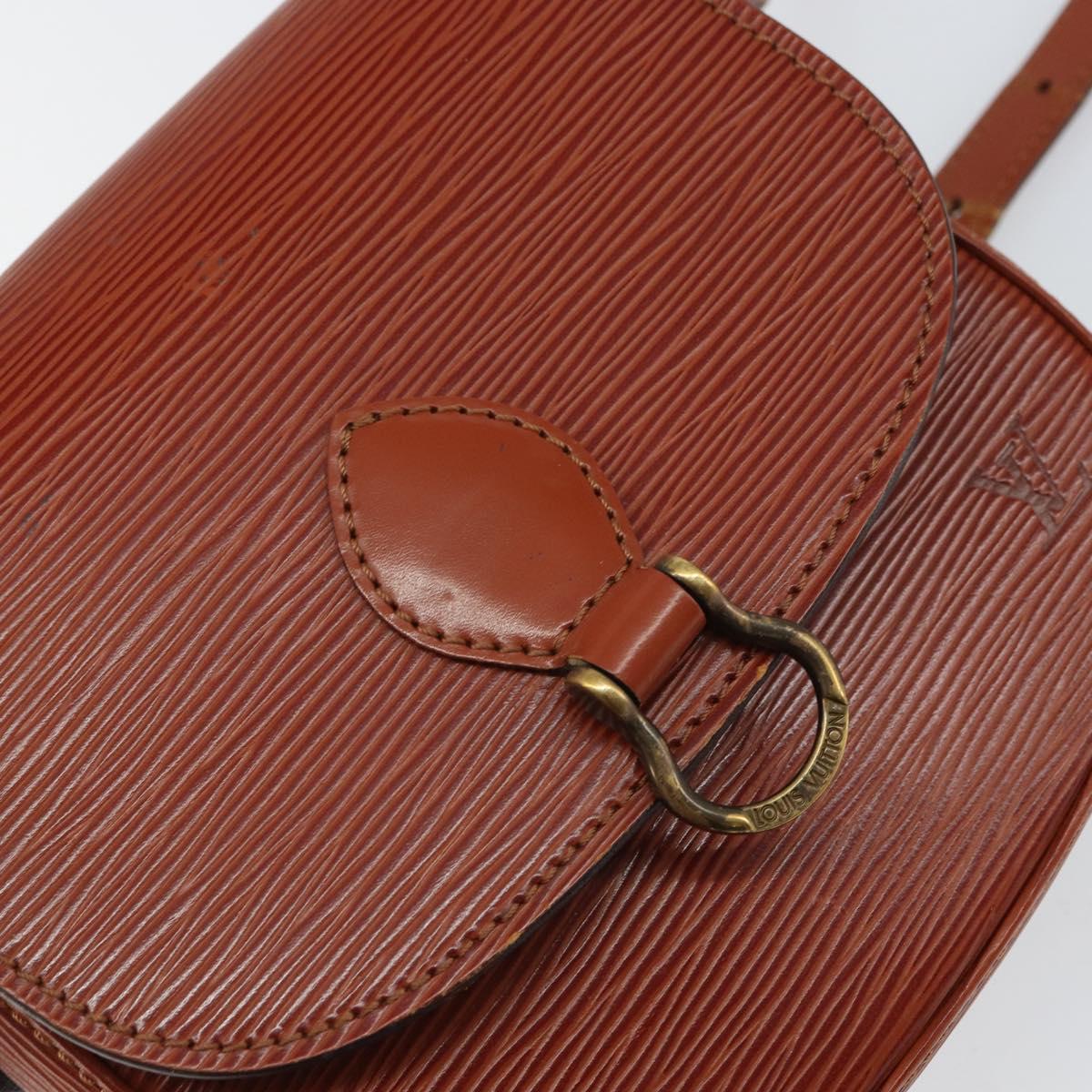LOUIS VUITTON Epi Saint Cloud PM Shoulder Bag Brown M52213 LV Auth BA8743