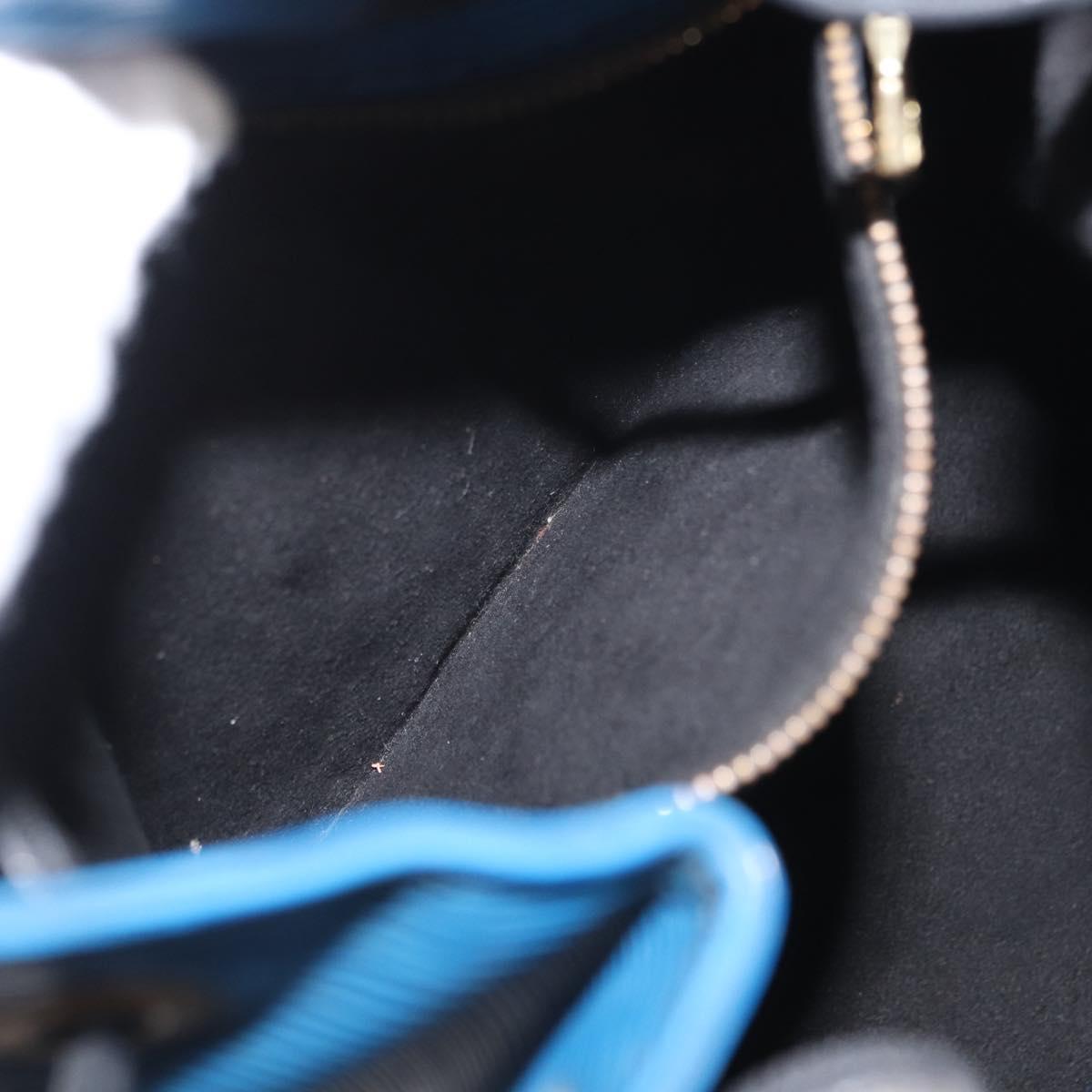 LOUIS VUITTON Epi Petit Noe Bag Bicolor Black Blue M44152 LV Auth BA8744