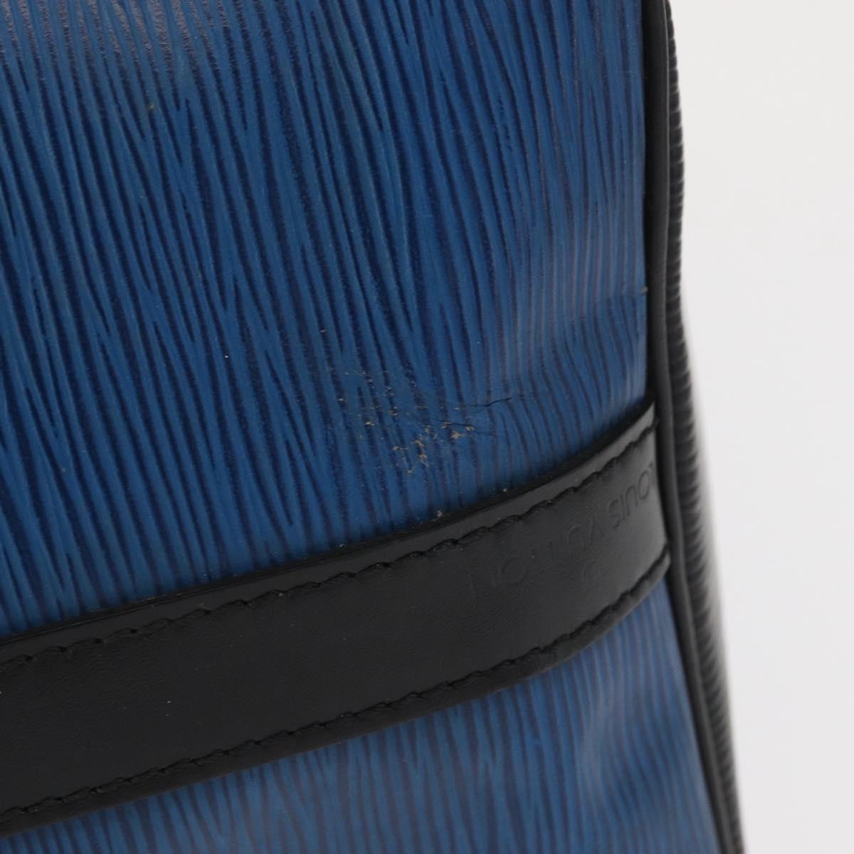 LOUIS VUITTON Epi Petit Noe Bag Bicolor Black Blue M44152 LV Auth BA8744