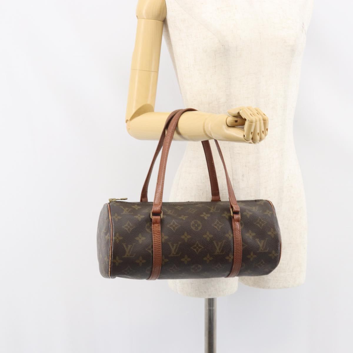 LOUIS VUITTON Monogram Papillon 30 Hand Bag M51385 LV Auth BA8763