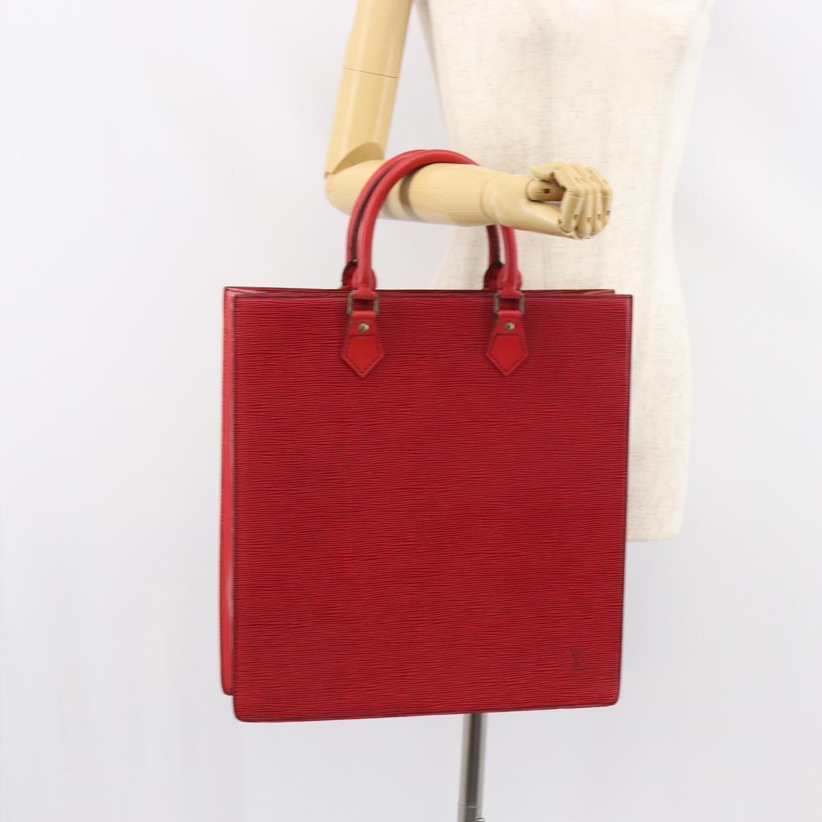 LOUIS VUITTON Epi Sac Plat Hand Bag Red M5274E LV Auth BA8770