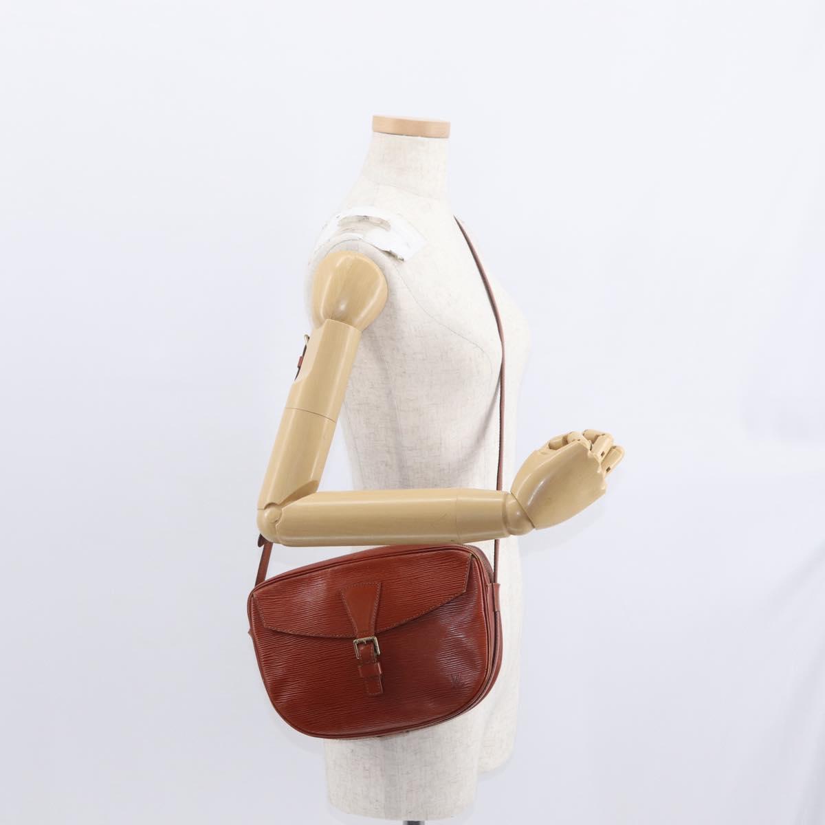 LOUIS VUITTON Epi Jeune FilleMM Shoulder Bag Brown M52153 LV Auth BA8776