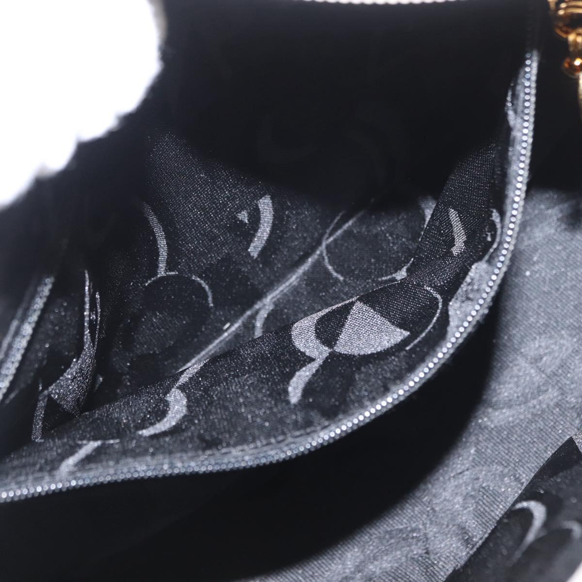 Salvatore Ferragamo Gancini Shoulder Bag Leather White Gold Auth BA8782