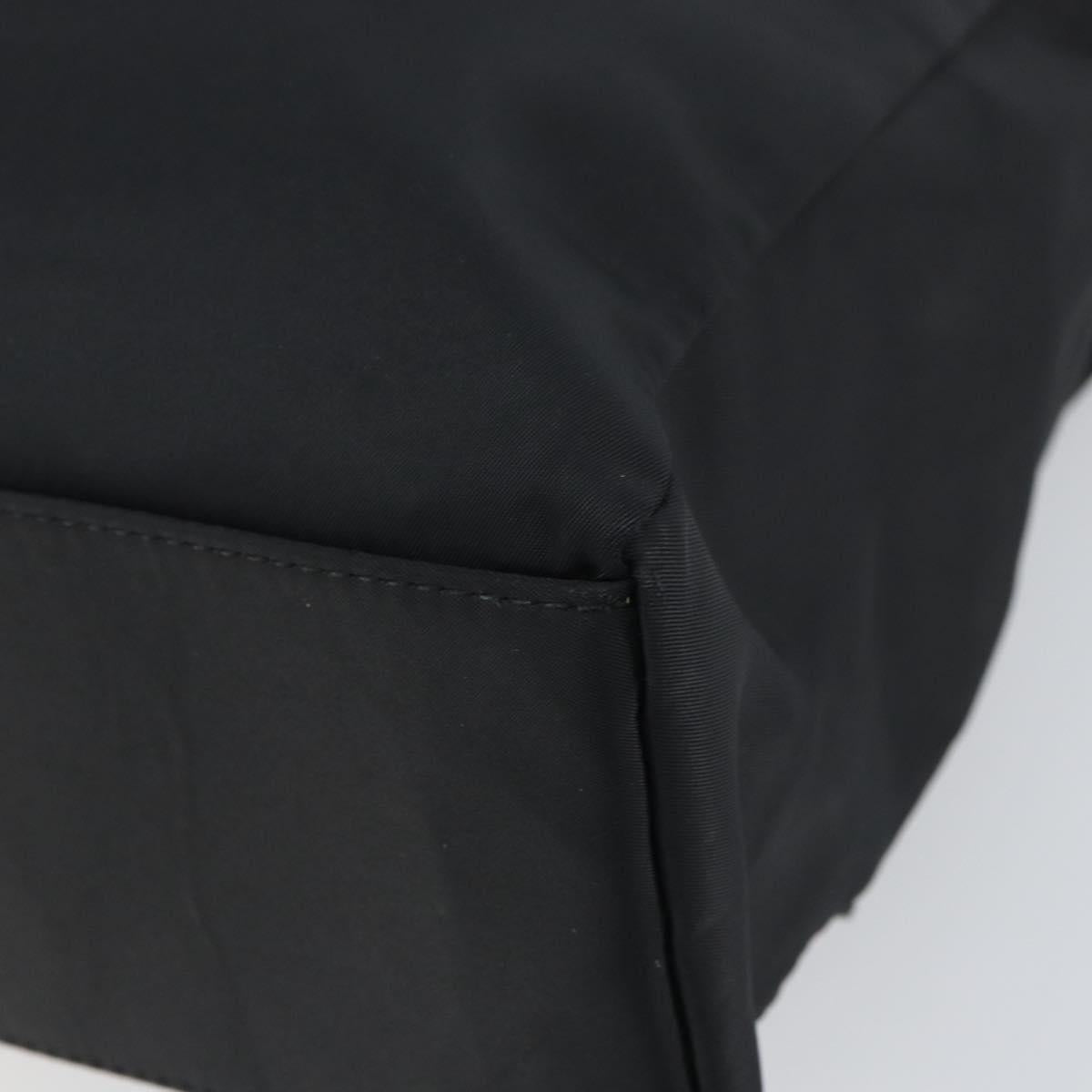 Gianni Versace Tote Bag Nylon Black Gold Auth BA8787