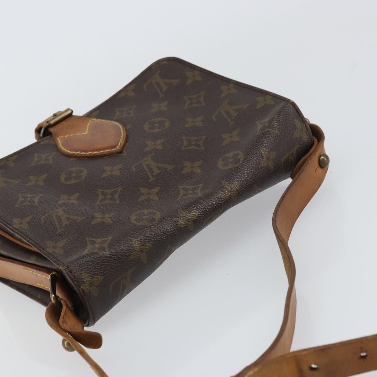 LOUIS VUITTON Monogram Cartouchiere MM Shoulder Bag M51253 LV Auth BA8798