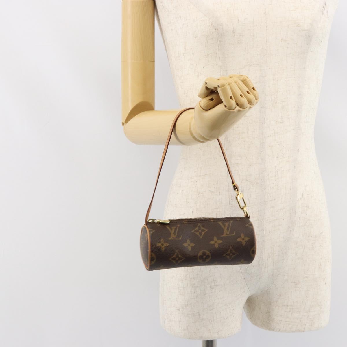 LOUIS VUITTON Monogram Papillon Pouch LV Auth BA8807