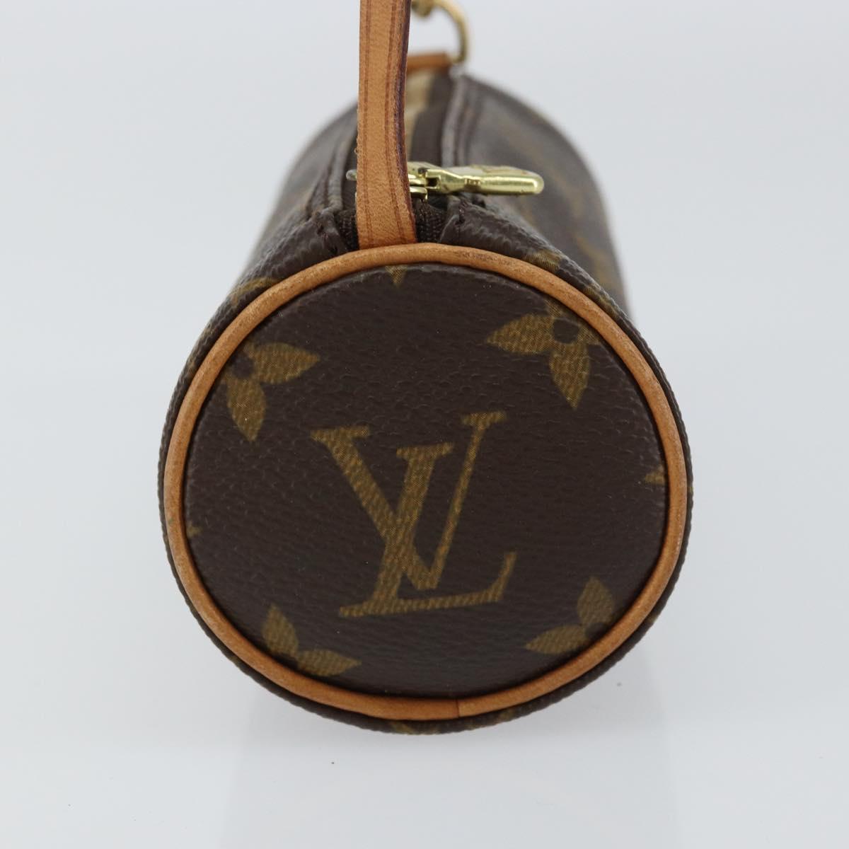 LOUIS VUITTON Monogram Papillon Pouch LV Auth BA8807