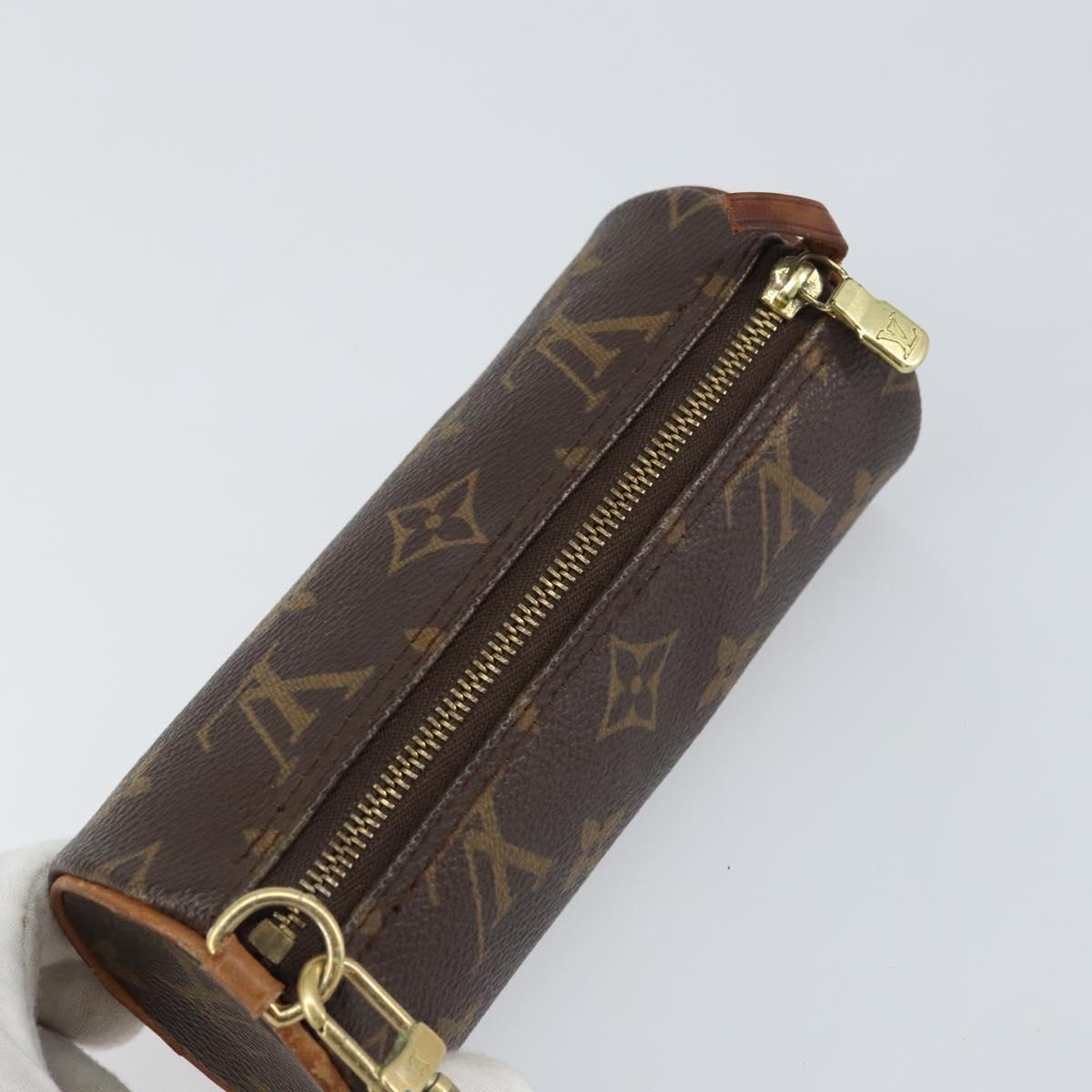 LOUIS VUITTON Monogram Papillon Pouch LV Auth BA8808