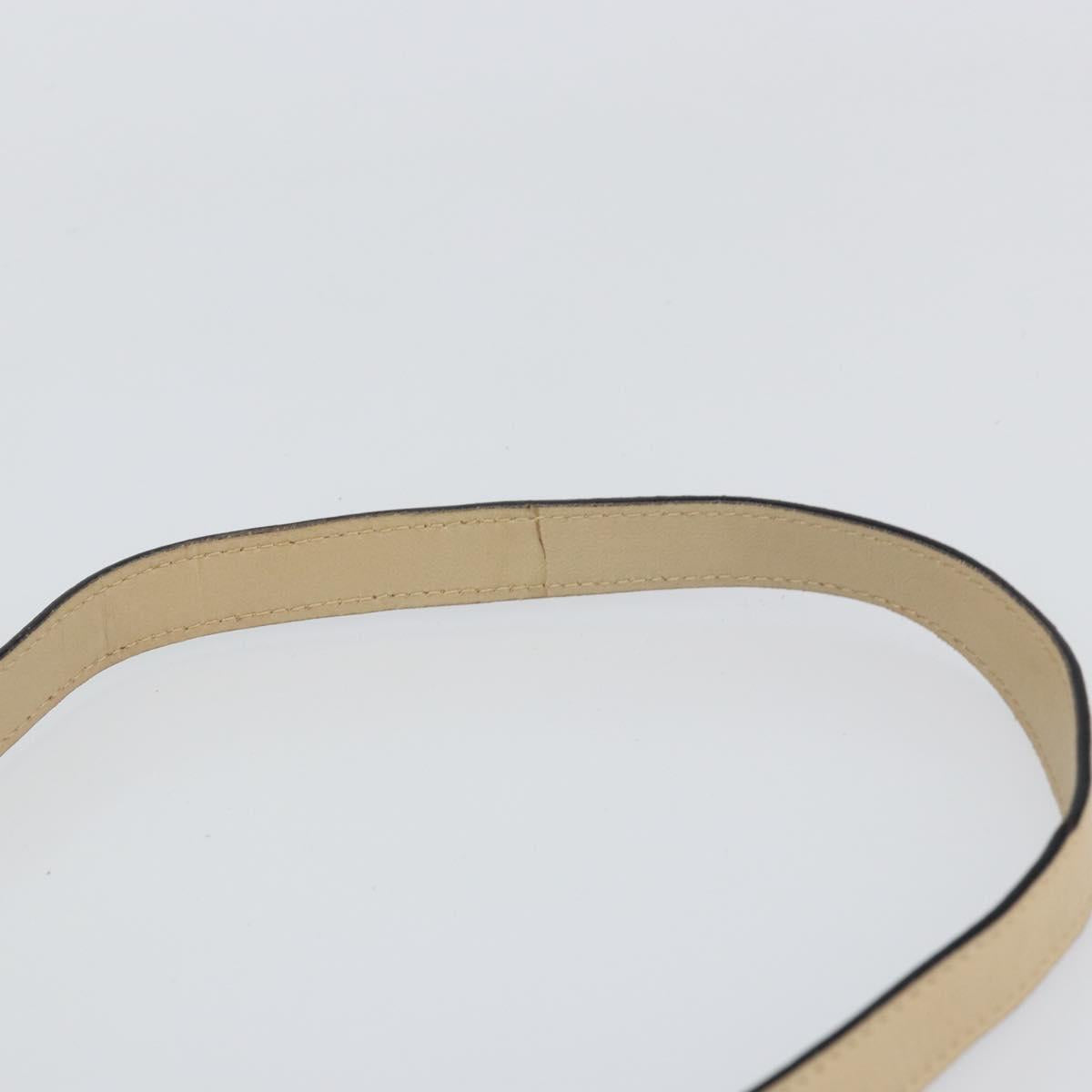 Salvatore Ferragamo Shoulder Bag Leather Beige Gold Auth BA8818