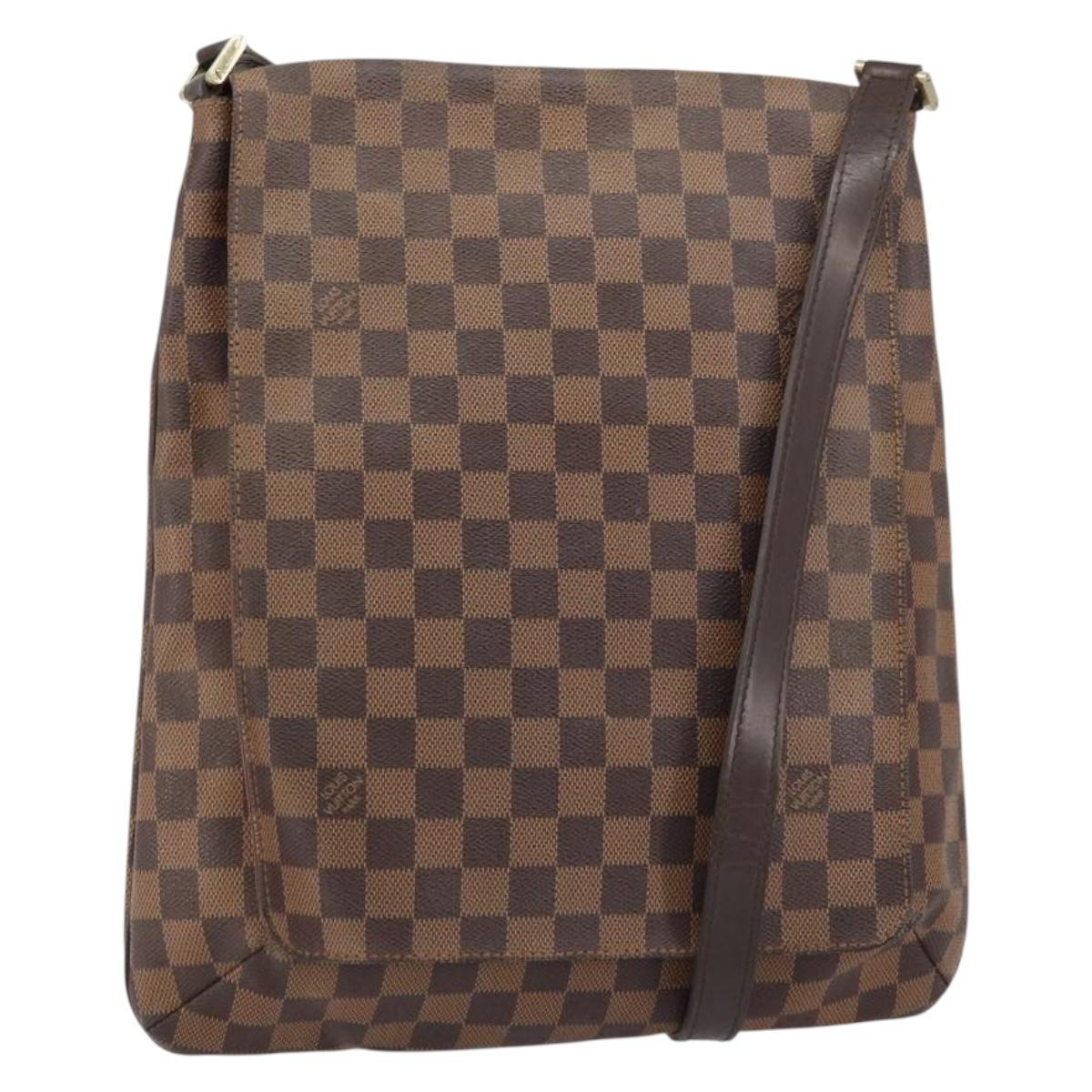 LOUIS VUITTON Damier Ebene Musette Shoulder Bag N51302 LV Auth BA8827