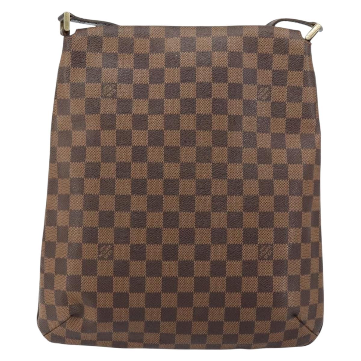 LOUIS VUITTON Damier Ebene Musette Shoulder Bag N51302 LV Auth BA8827
