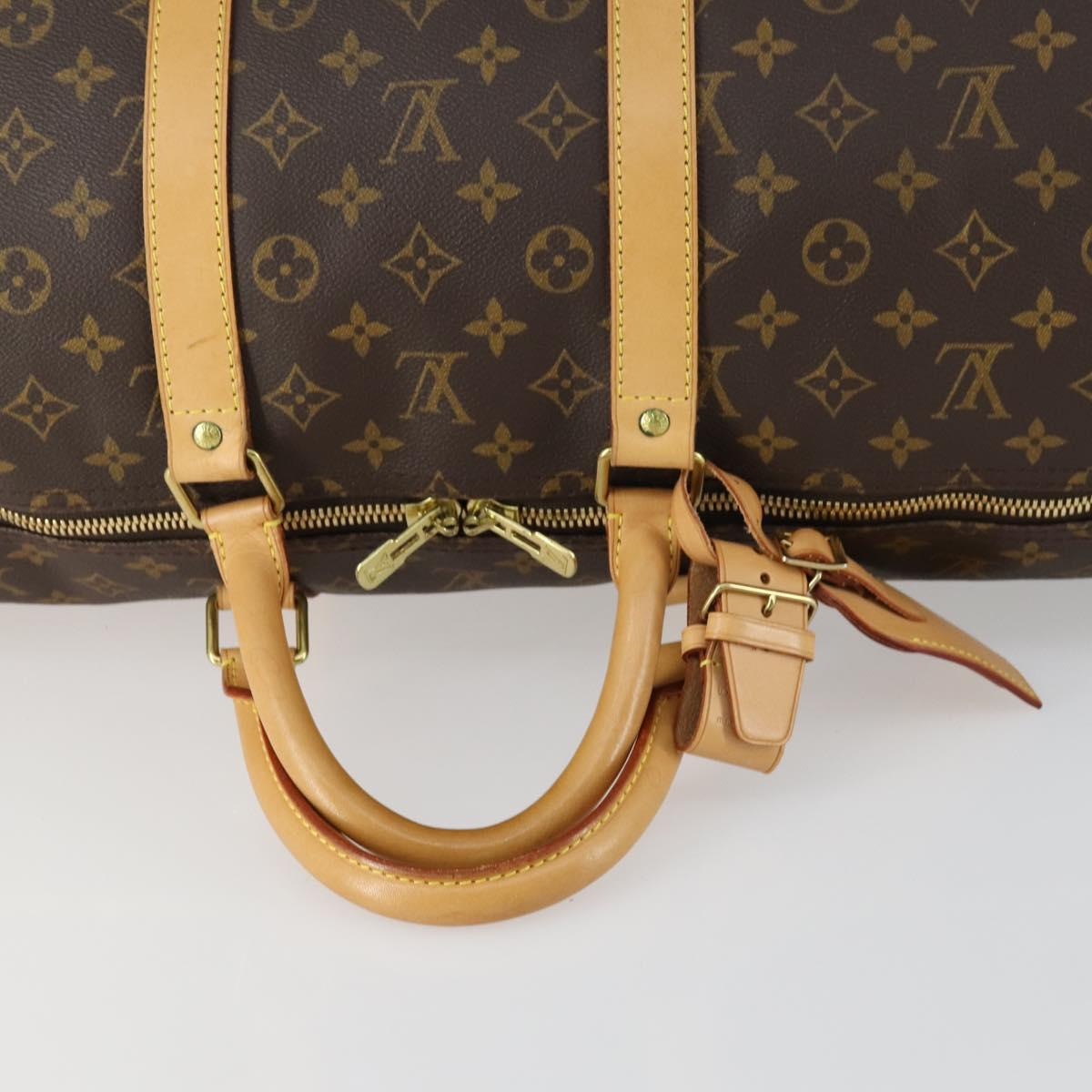 LOUIS VUITTON Monogram Keepall 55 Boston Bag M41424 LV Auth BA8829