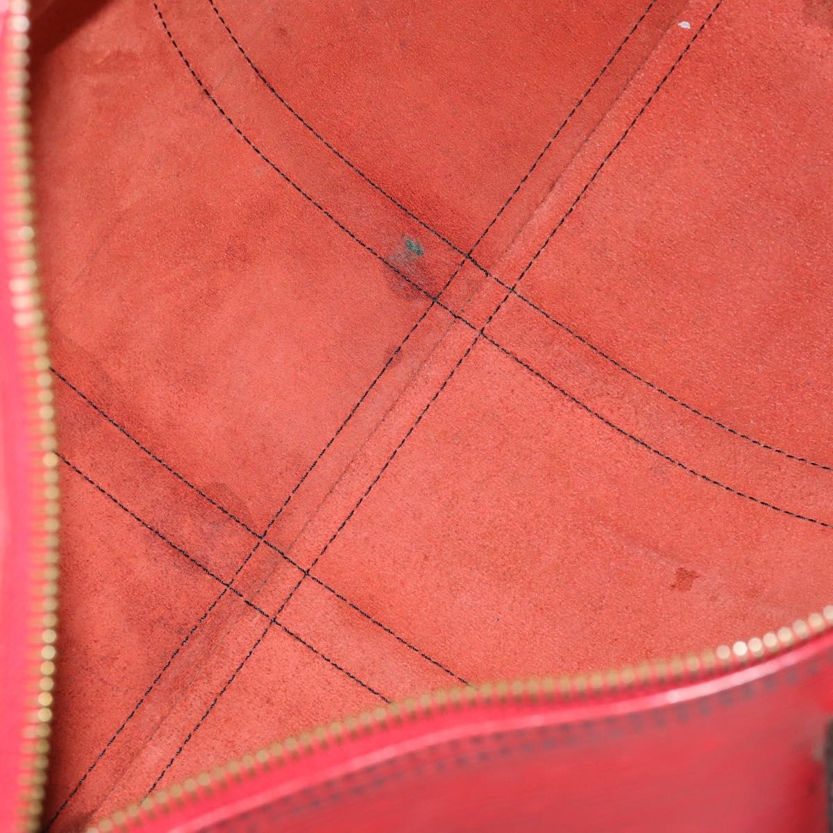 LOUIS VUITTON Epi Keepall 45 Boston Bag Red M42977 LV Auth BA8834