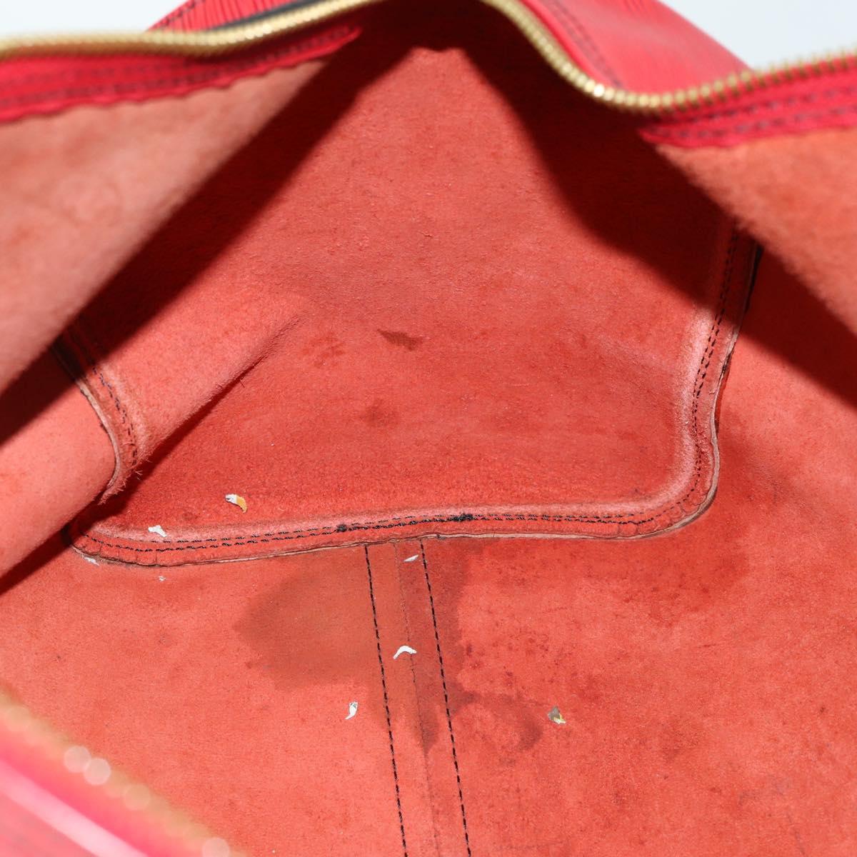 LOUIS VUITTON Epi Keepall 45 Boston Bag Red M42977 LV Auth BA8834