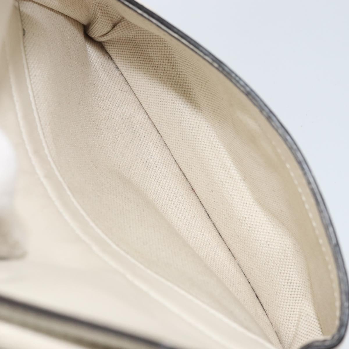 GUCCI GG Supreme Waist bag White Silver 645093 Auth BA8839