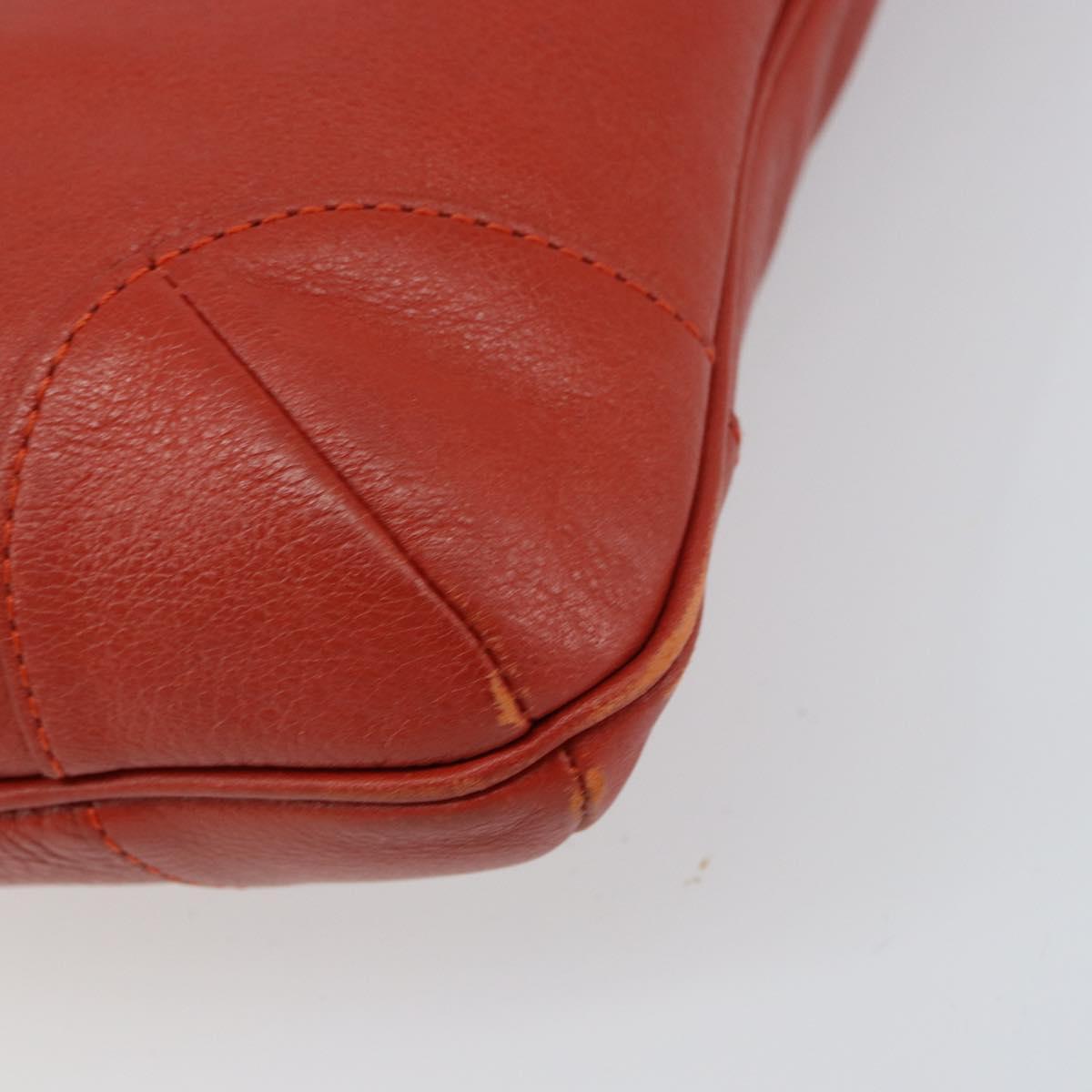 Chloe Shoulder Bag Leather Orange Auth BA8858