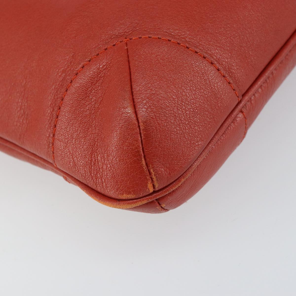 Chloe Shoulder Bag Leather Orange Auth BA8858