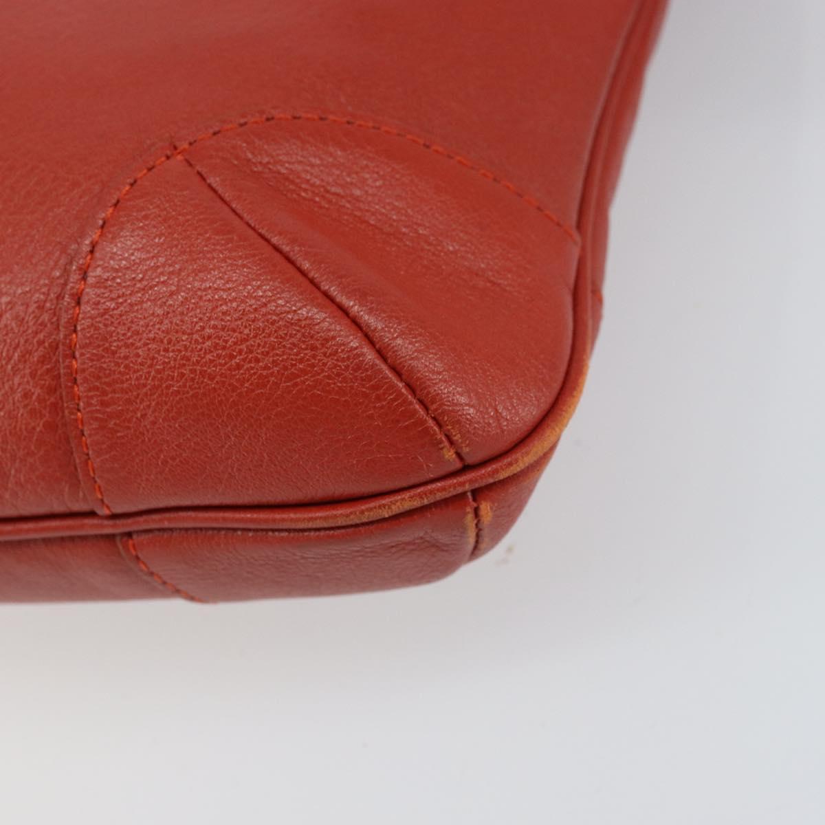 Chloe Shoulder Bag Leather Orange Auth BA8858