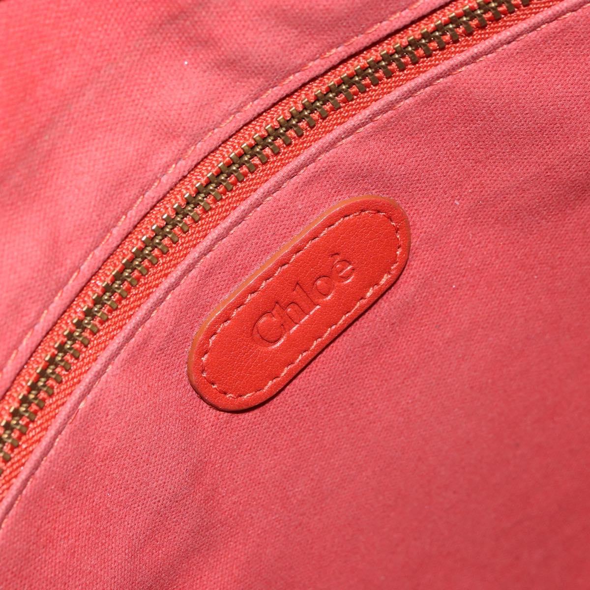 Chloe Shoulder Bag Leather Orange Auth BA8858