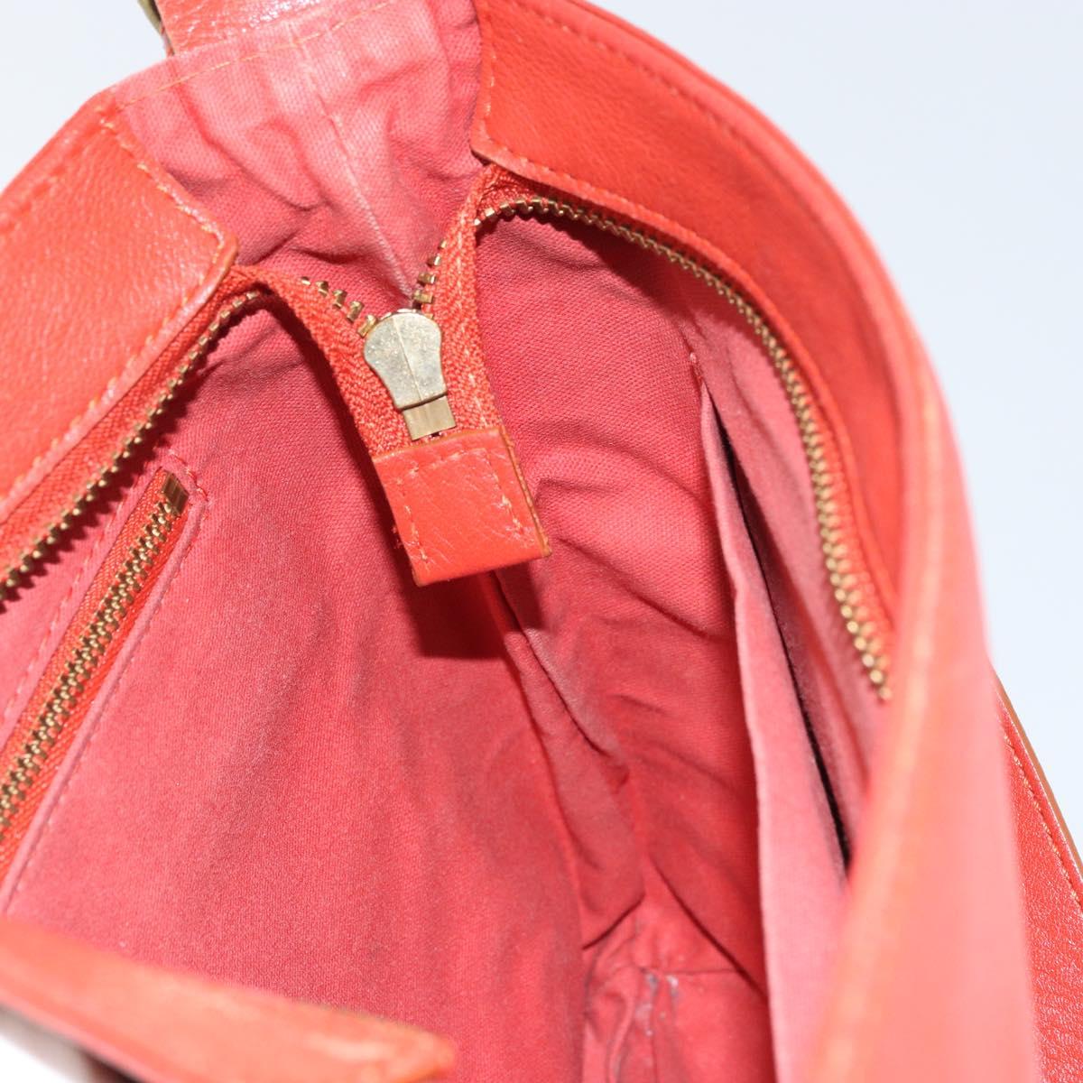 Chloe Shoulder Bag Leather Orange Auth BA8858