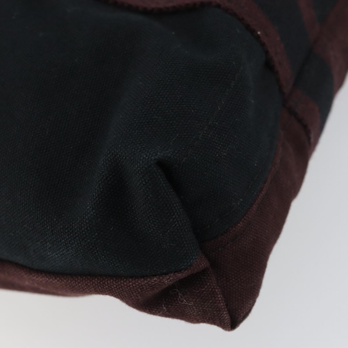 HERMES Fourre Tout Cabass Tote Bag Canvas Bordeaux Auth BA8860