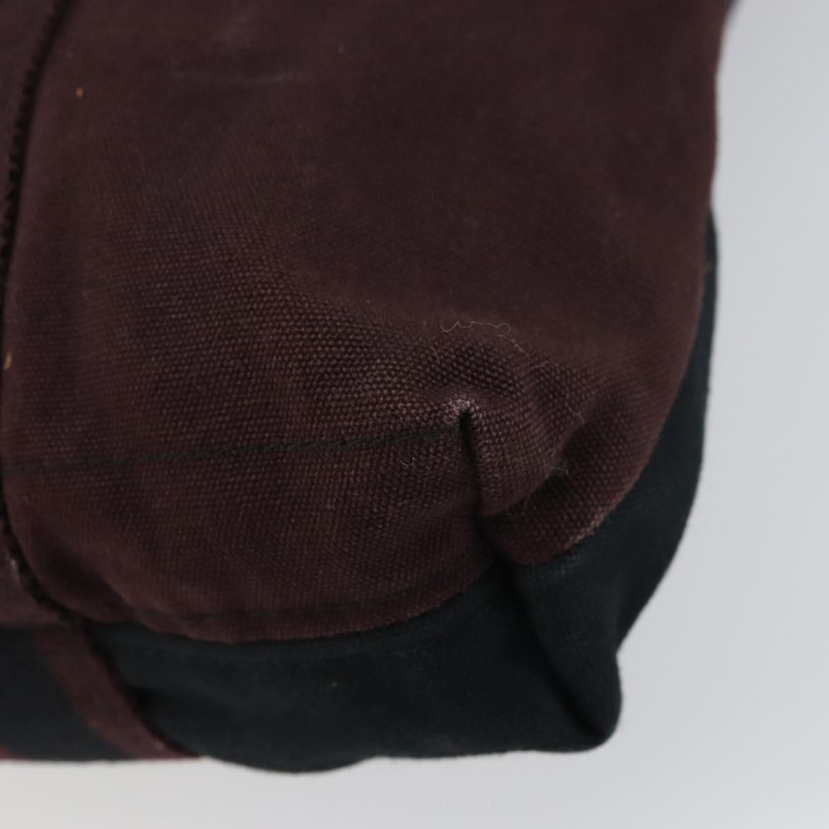 HERMES Fourre Tout Cabass Tote Bag Canvas Bordeaux Auth BA8860