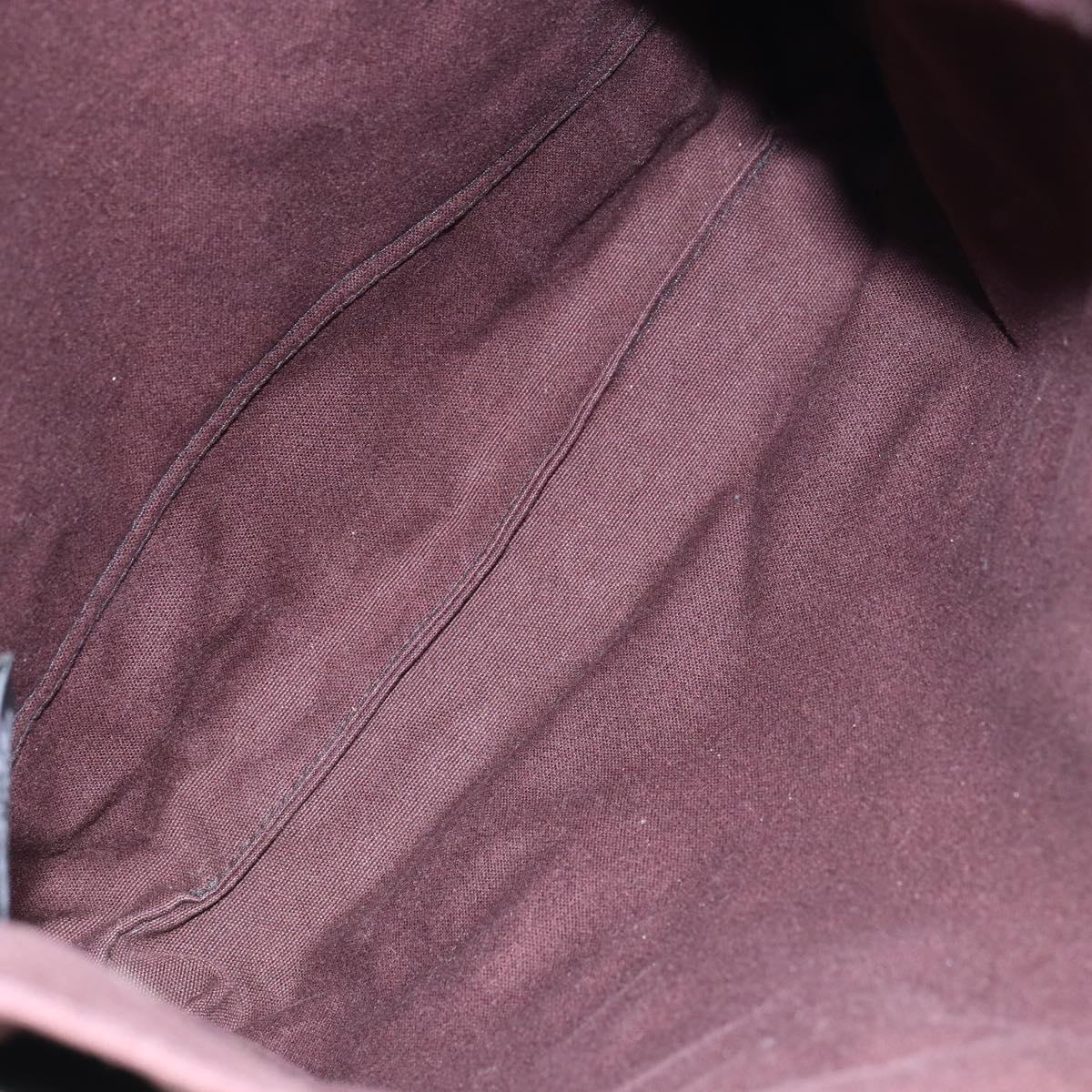 HERMES Fourre Tout Cabass Tote Bag Canvas Bordeaux Auth BA8860