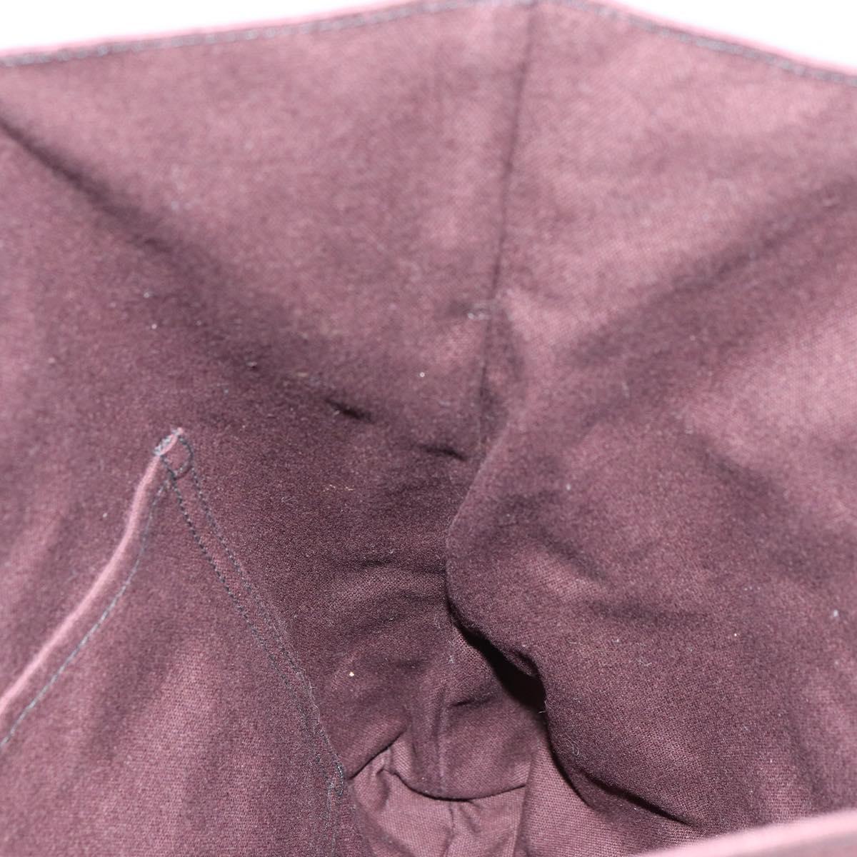 HERMES Fourre Tout Cabass Tote Bag Canvas Bordeaux Auth BA8860