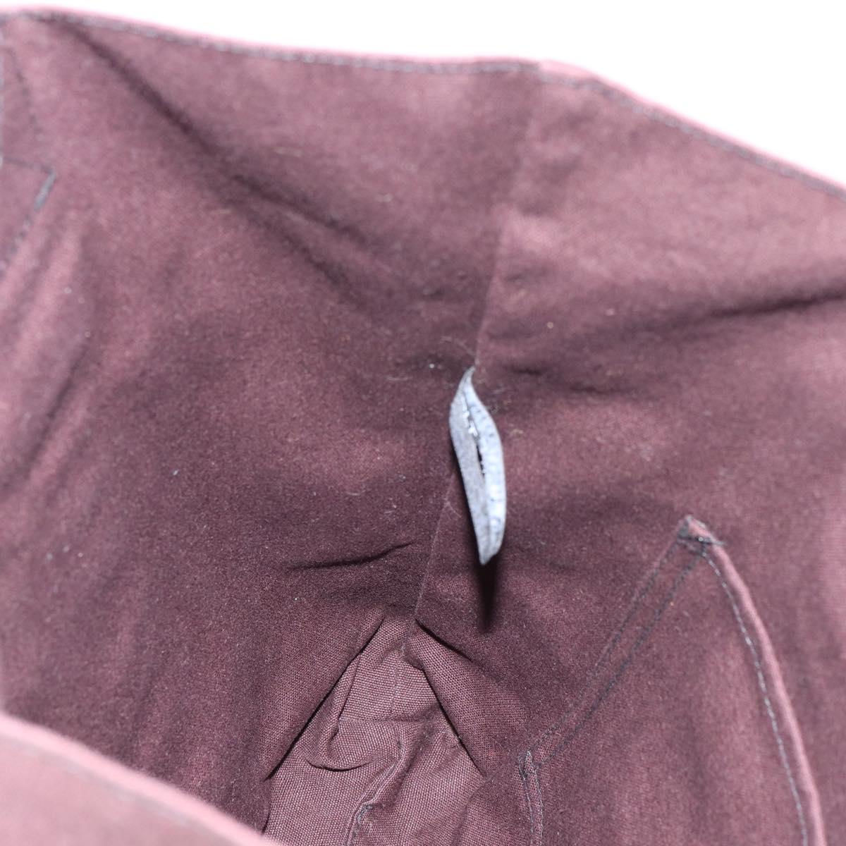 HERMES Fourre Tout Cabass Tote Bag Canvas Bordeaux Auth BA8860