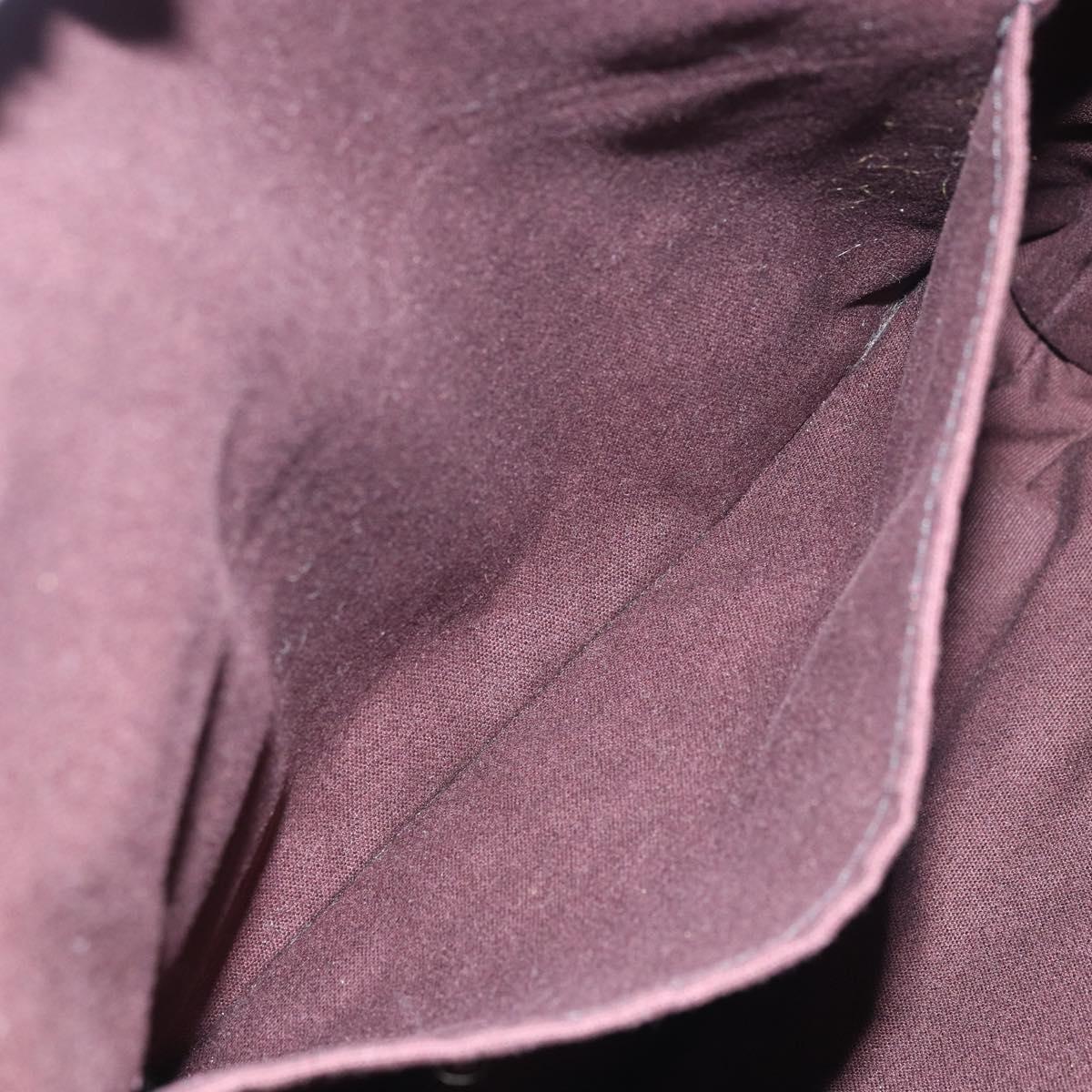 HERMES Fourre Tout Cabass Tote Bag Canvas Bordeaux Auth BA8860