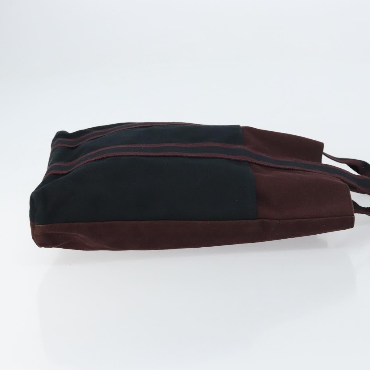 HERMES Fourre Tout Cabass Tote Bag Canvas Bordeaux Auth BA8860