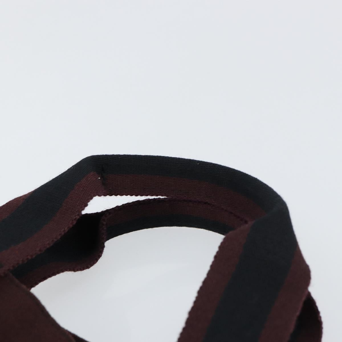 HERMES Fourre Tout Cabass Tote Bag Canvas Bordeaux Auth BA8860