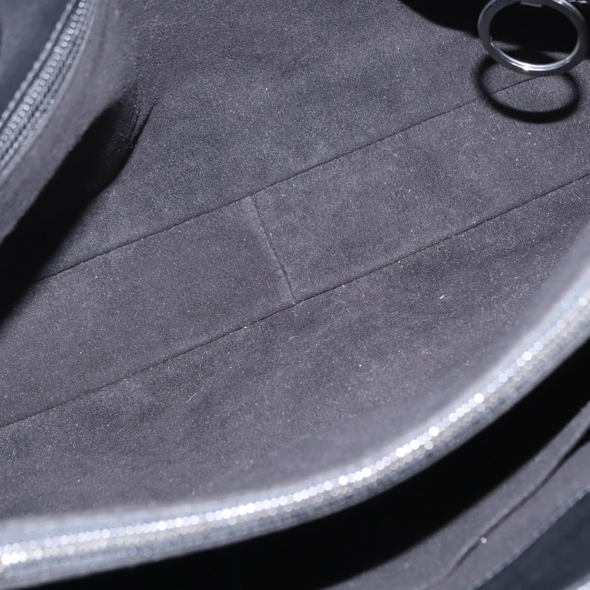 Salvatore Ferragamo Gancini Tote Bag Leather Black Auth BA8875