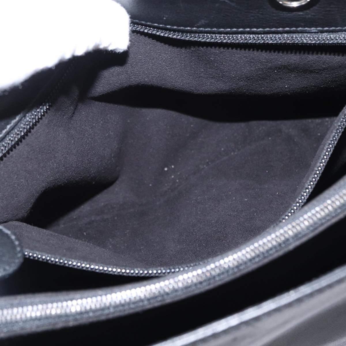 Salvatore Ferragamo Gancini Tote Bag Leather Black Auth BA8875