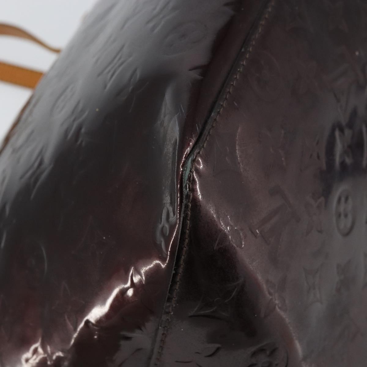 LOUIS VUITTON Monogram Vernis Bellevue GM Tote Bag Amarante M93589 Auth BA8883