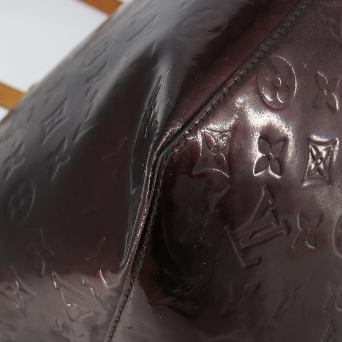 LOUIS VUITTON Monogram Vernis Bellevue GM Tote Bag Amarante M93589 Auth BA8883