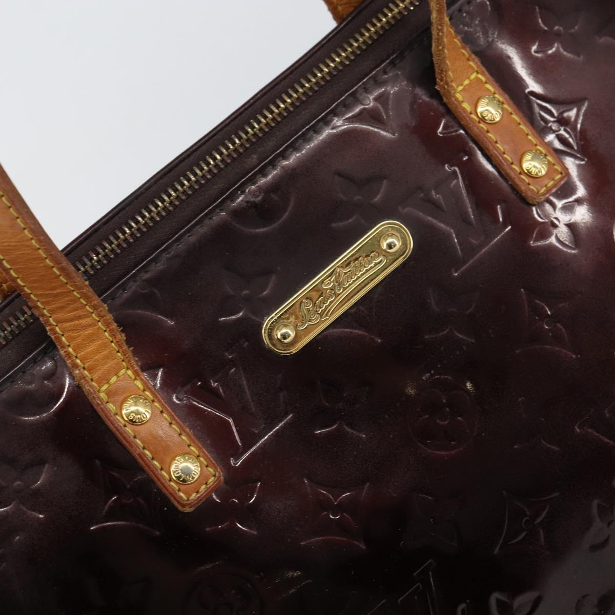 LOUIS VUITTON Monogram Vernis Bellevue GM Tote Bag Amarante M93589 Auth BA8883