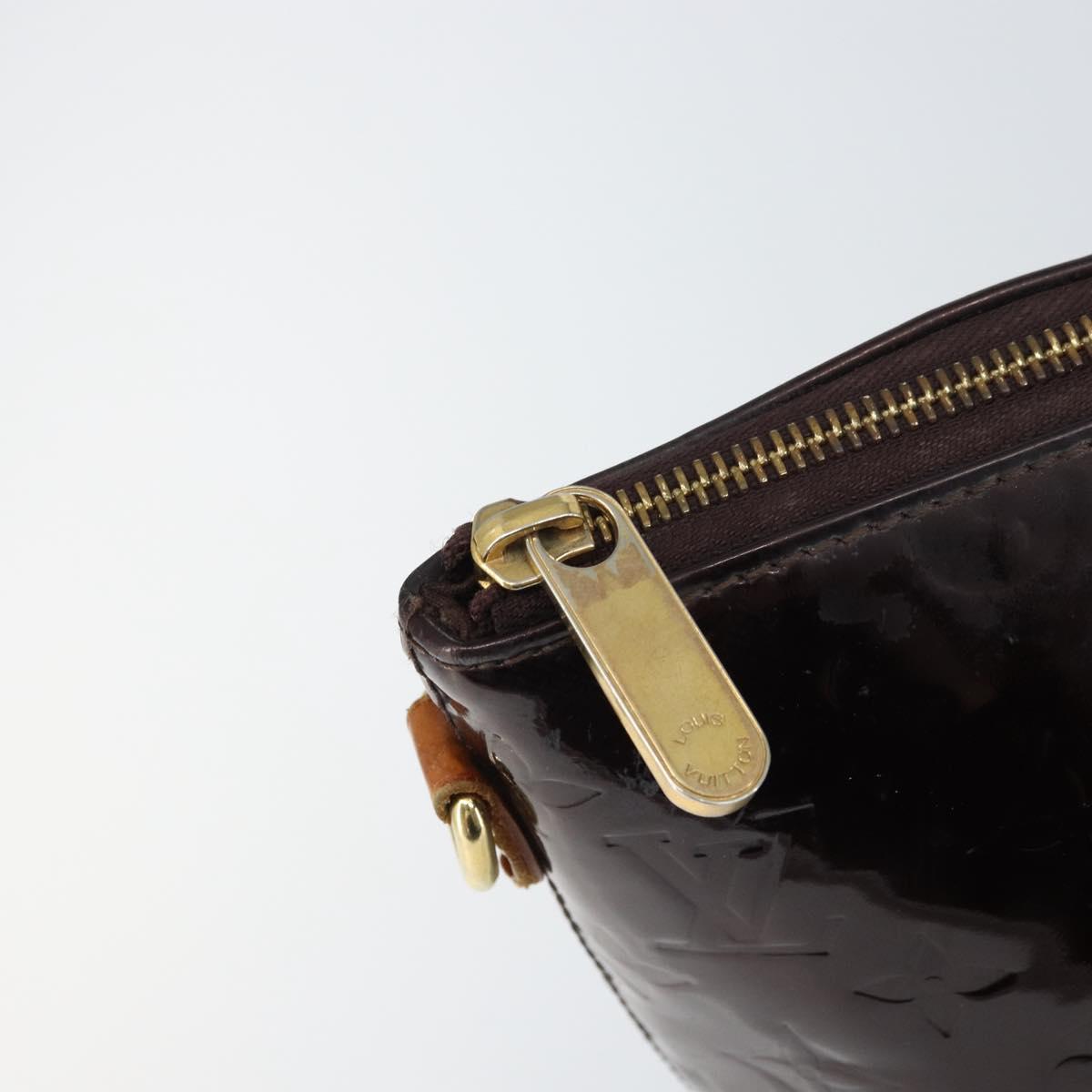 LOUIS VUITTON Monogram Vernis Bellevue GM Tote Bag Amarante M93589 Auth BA8883